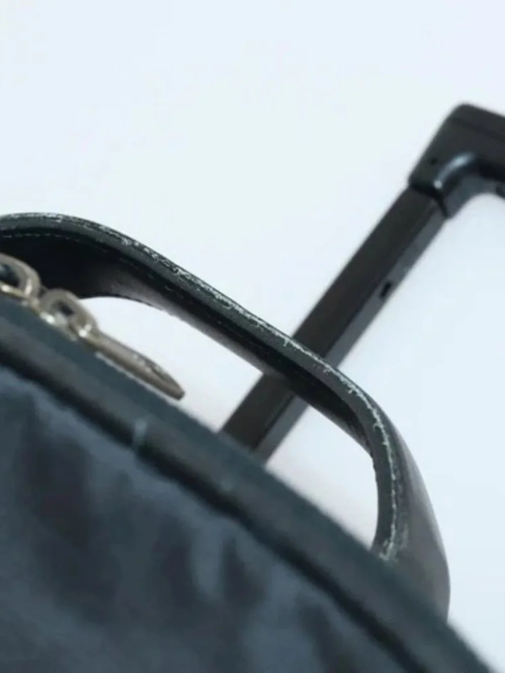 CHANEL New Travel Line Suitcase Nylon Black CC Auth bs31796